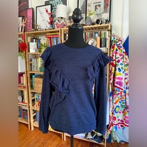 Cat & Jack Navy Ruffle Sweatshirt